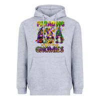 Heather Grey parading with my gnomies mardi gras Heavyweight Hoodie - CowGirlArtShop