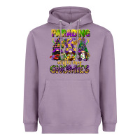 Lavender parading with my gnomies mardi gras Heavyweight Hoodie - CowGirlArtShop