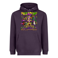 Plum parading with my gnomies mardi gras Heavyweight Hoodie - CowGirlArtShop