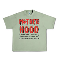 Oil Green motherhood some day i rock it Urban Heavy Tee - MaliasSmallBusiness