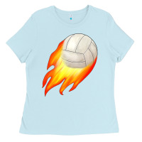 Baby Blue volleyball Ladies Tee - JahusDesignShop