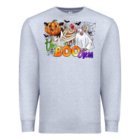 Heather Grey the boo crew Premium Sweatshirt - CowGirlArtShop