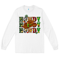 White Howdy Howdy Howdy christmas Long Sleeve Tee - MaliasSmallBusiness