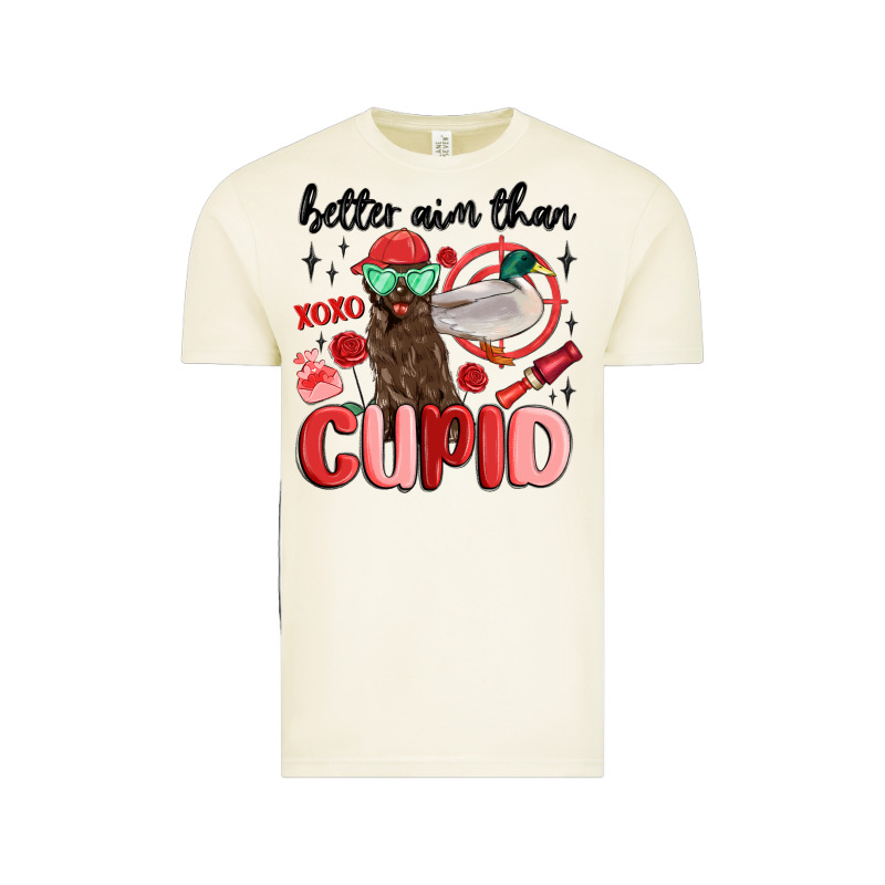 Better Aim Than Cupid With Dog And Duck Vintage Tee by MaliasSmallBusiness | Teevron