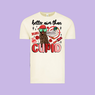 Better Aim Than Cupid With Dog And Duck Vintage Tee Designed By Maliassmallbusiness