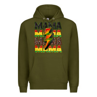 Army Green juneteenth mama Premium Hoodie - CowGirlArtShop