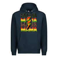 Navy juneteenth mama Premium Hoodie - CowGirlArtShop