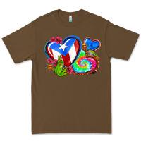 Cacao western leopard puerto rico hearts Premium Tee - AdoDesignShop