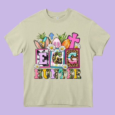 Egg Hunter Heavy Core Tee Designed By Adodesignshop