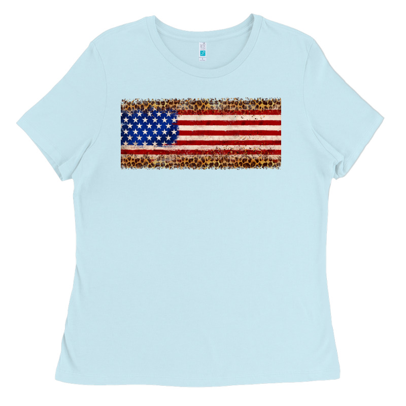 Usa Flag Leopard Ladies Tee by JahusDesignShop | Teevron