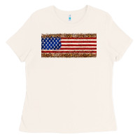 Bone usa flag leopard Ladies Tee - JahusDesignShop