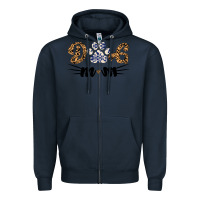 Navy Dog Mom Zipper Hoodie - Bettercallsaul