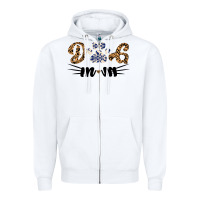 White Dog Mom Zipper Hoodie - Bettercallsaul