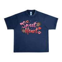 Navy sweet heart Urban Heavy Tee - MaliasSmallBusiness