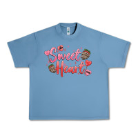 Pebble Blue sweet heart Urban Heavy Tee - MaliasSmallBusiness