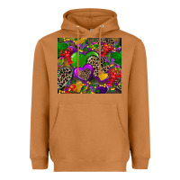 Meerkat mardi gras hearts Heavyweight Hoodie - CowGirlArtShop