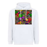 White mardi gras hearts Heavyweight Hoodie - CowGirlArtShop