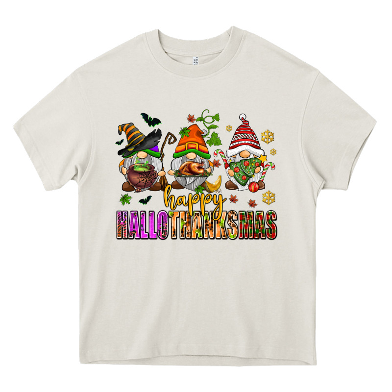 Happy Hallothanksmas Gnomes Heavy Core Tee by AdoDesignShop | Teevron
