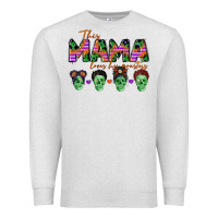 Oatmeal Heather personalized this mama loves her monsters Premium Sweatshirt - CowGirlArtShop