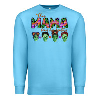 Ocean Blue personalized this mama loves her monsters Premium Sweatshirt - CowGirlArtShop