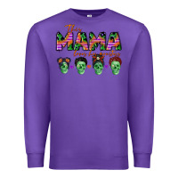 Purple personalized this mama loves her monsters Premium Sweatshirt - CowGirlArtShop