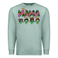 Seafoam personalized this mama loves her monsters Premium Sweatshirt - CowGirlArtShop