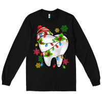 Black Christmas Teeth Dentist Long Sleeve Tee - MaliasSmallBusiness