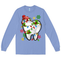 Colony Blue Christmas Teeth Dentist Long Sleeve Tee - MaliasSmallBusiness