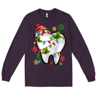 Plum Christmas Teeth Dentist Long Sleeve Tee - MaliasSmallBusiness