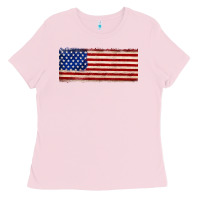 Bubblegum Pink usa flag Ladies Tee - JahusDesignShop