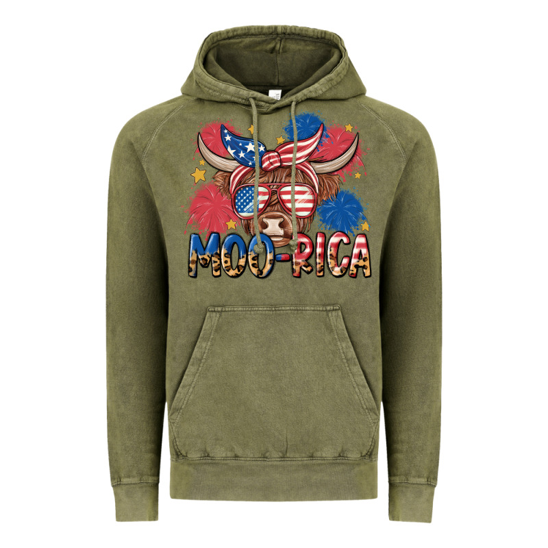 Moo Rica Vintage Hoodie by MaliasSmallBusiness | Teevron
