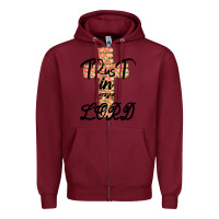 Burgundy Trust In The Lord Zipper Hoodie - Bettercallsaul