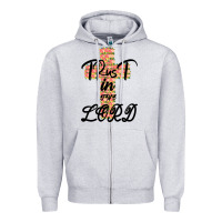 Heather Grey Trust In The Lord Zipper Hoodie - Bettercallsaul