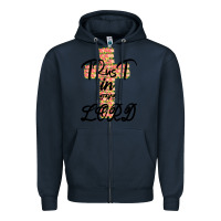 Navy Trust In The Lord Zipper Hoodie - Bettercallsaul