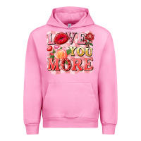 Fuchsia Pink love you more Urban Hoodie - FaDigitalArtStudio