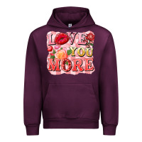 Mauve Wine love you more Urban Hoodie - FaDigitalArtStudio