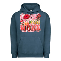 Pigment Midnight Navy love you more Urban Hoodie - FaDigitalArtStudio