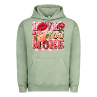 Pigment Oil Green love you more Urban Hoodie - FaDigitalArtStudio
