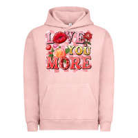 Pigment Salmon love you more Urban Hoodie - FaDigitalArtStudio