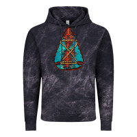 Cloud Black turquoise glitter aztec arrowhead Vintage Hoodie - Jasminsmagicworld