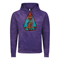 Cloud Purple turquoise glitter aztec arrowhead Vintage Hoodie - Jasminsmagicworld