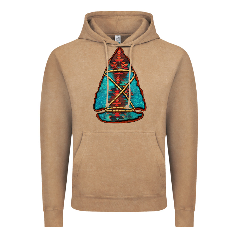 Turquoise Glitter Aztec Arrowhead Vintage Hoodie by Jasminsmagicworld | Teevron