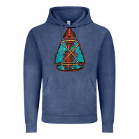 Vintage Denim turquoise glitter aztec arrowhead Vintage Hoodie - Jasminsmagicworld