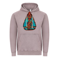 Vintage Zinc turquoise glitter aztec arrowhead Vintage Hoodie - Jasminsmagicworld