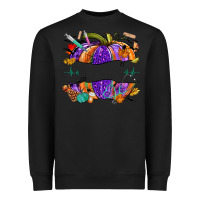Black halloween nurse pumpkin custom name Heavyweight Sweatshirt - NancyCooperArtShop