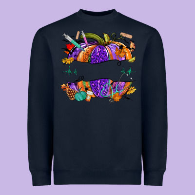 Halloween Nurse Pumpkin Custom Name Heavyweight Sweatshirt Designed By Nancycooperartshop