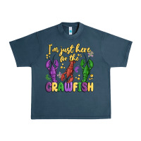 Midnight Navy i'm just here for the crawfish Urban Heavy Tee - MaliasSmallBusiness