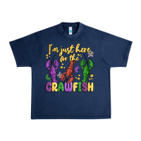 Navy i'm just here for the crawfish Urban Heavy Tee - MaliasSmallBusiness