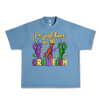 Pebble Blue i'm just here for the crawfish Urban Heavy Tee - MaliasSmallBusiness