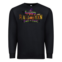 Black happy halloween trick or treat Premium Sweatshirt - CowGirlArtShop